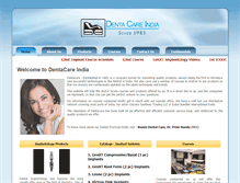 Tablet Screenshot of dentacareindia.com